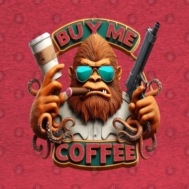 Monkey Armed With Caffeine Buy Me A Coffee by coollooks